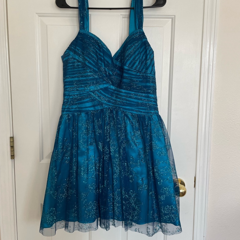 Prom Dress Blue Sparkles - Excellent Condition!